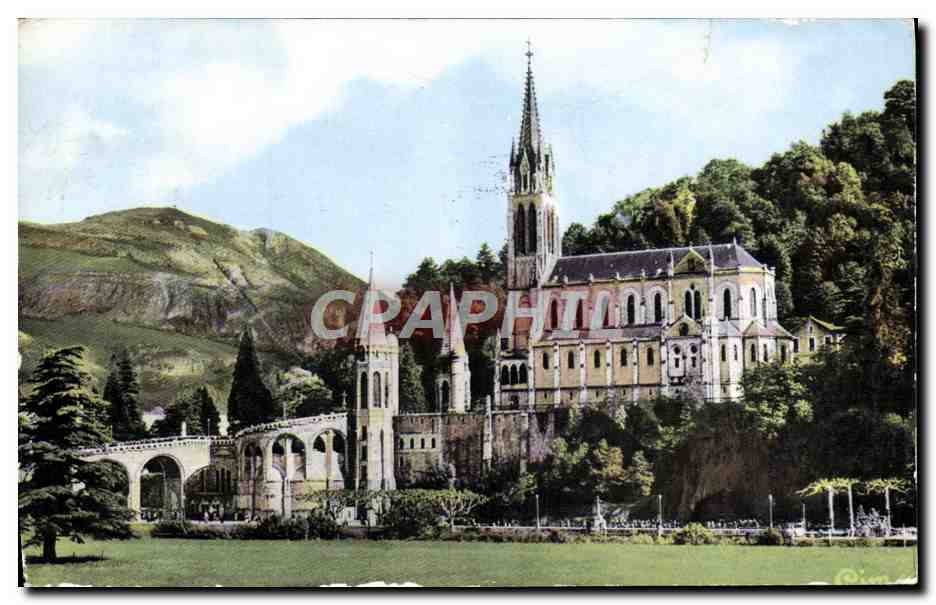 CPM Lourdes La Basilique et le Pic du Jer