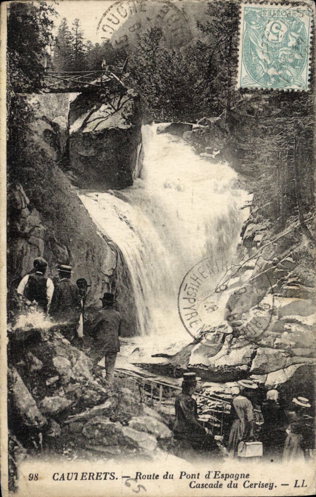 Cauverets — Route du Pont d'Espagne, Cascade du Cerisey — LL, n°98