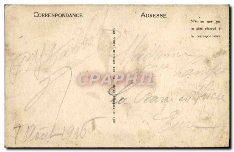 Cauverets — Route du Pont d'Espagne, Cascade du Cerisey — LL, n°98 — Verso