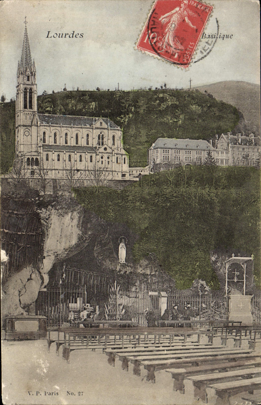CPA Lourdes La Basilique