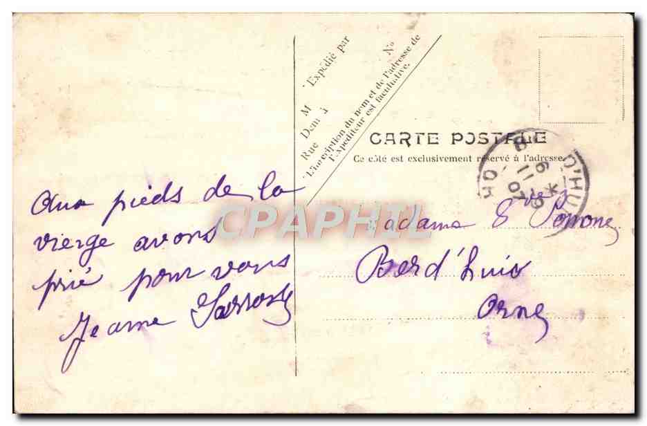 CPA Lourdes La Basilique — Verso