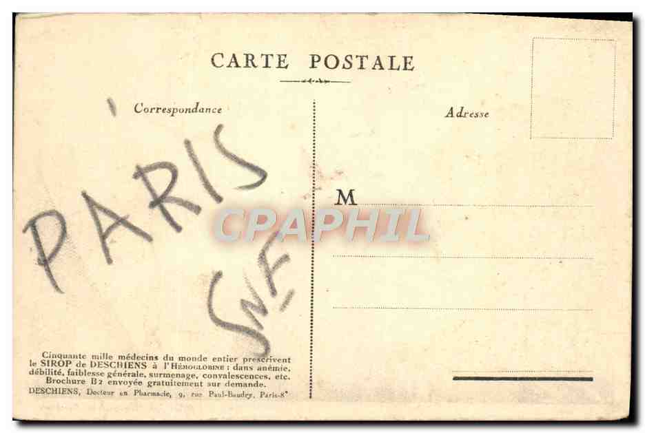 CPA Paris Place de la Concorde — Rückseite