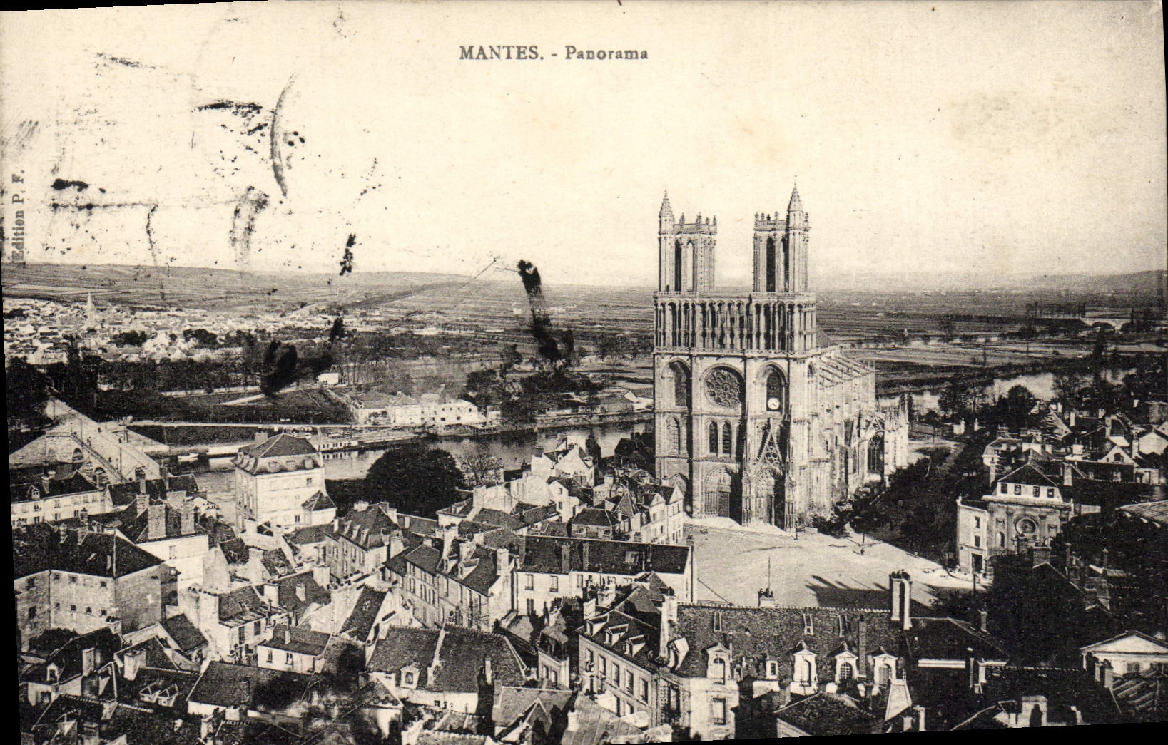 Mantes - Panorama — Édition P. F. - Anverso
