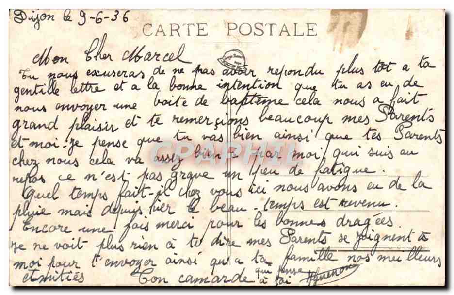 Dijon — Église Notre-Dame — Éditeur anonyme, n° 386 — Rückseite