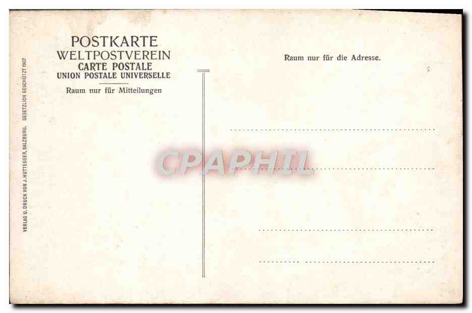 CPA Salzburg von der Festung aus — Rückseite