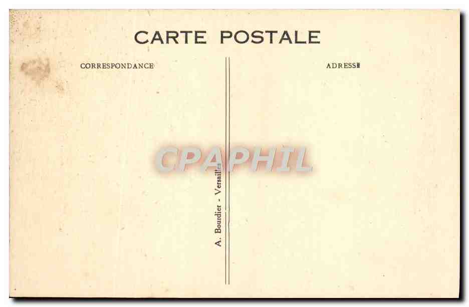 CPA Versailles Le Belvedere Parc du Petit Trianon — Verso