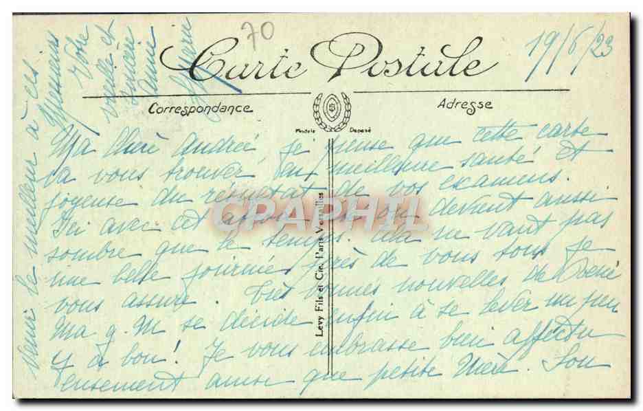 CPA Luxeuil Les Bains Ancien Hotel de Ville — Rückseite