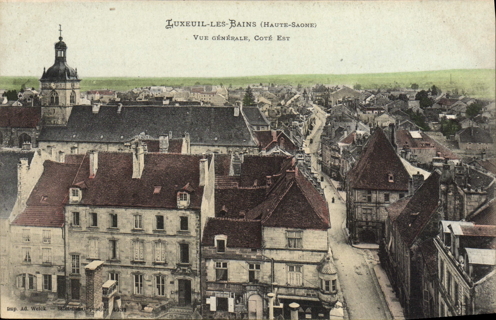 LUXEUIL-LES-BAINS (HAUTE-SAÔNE) — Vue générale, côté est — Imp. Ad. Welck, n° 4932