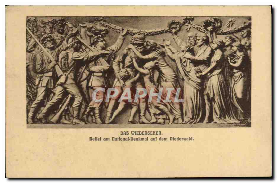 Das Wiedersehen — Relief am National-Denkmal auf dem Niederwald — K.R.B. C.n.P. 452 b