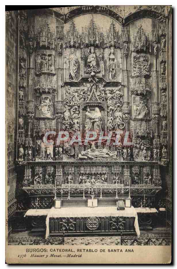 CPA Burgos Cathedral Retablo Se Santa Ana