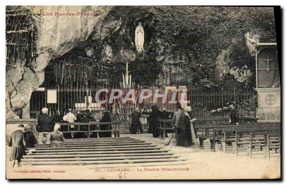 CPA Lourdes La grotte miraculeuse