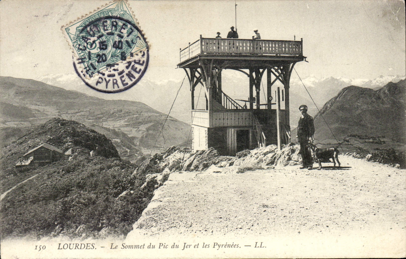 CPA Lourdes Le sommet du Pic du Jer et les Pyrenees
