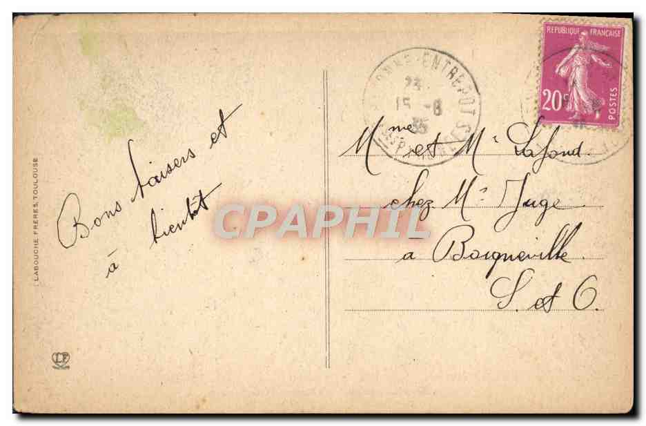 CPA Lourdes La Grotte Miraculeuse — Verso