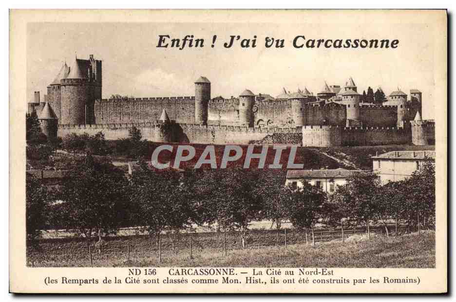 CPA Carcassonne La Cite au Nord Est