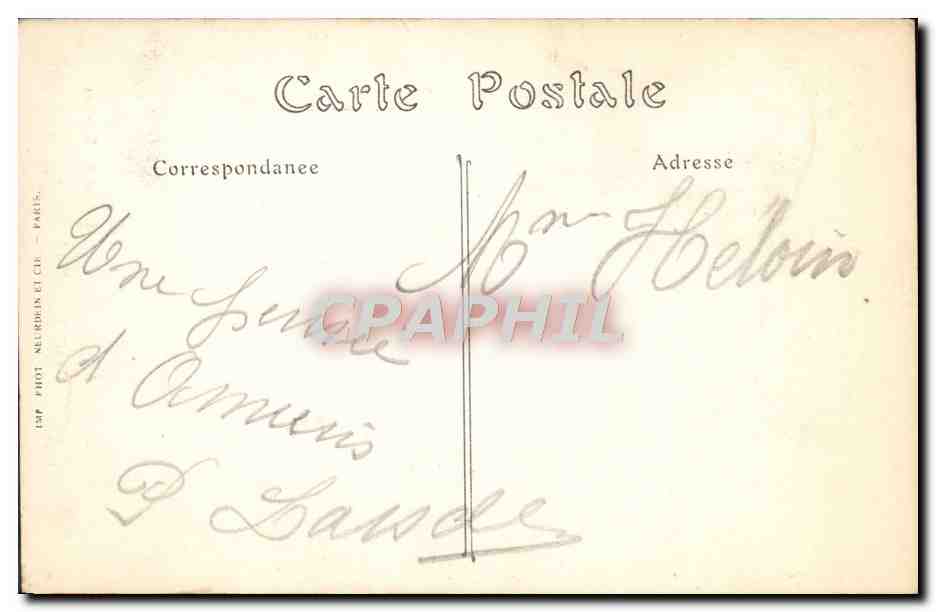 Cathédrale d'Amiens — Portail de la Vierge dorée — Édition A. Pouissant, n°16 — Verso