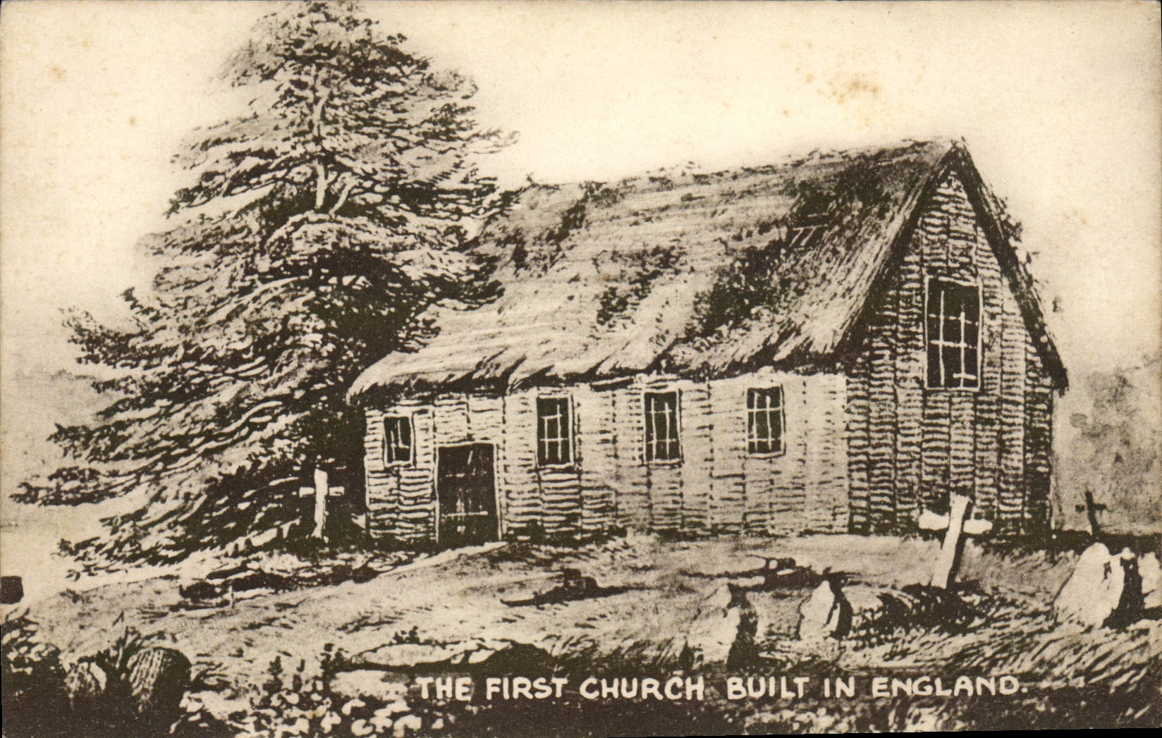 CPA The First Church Built In England