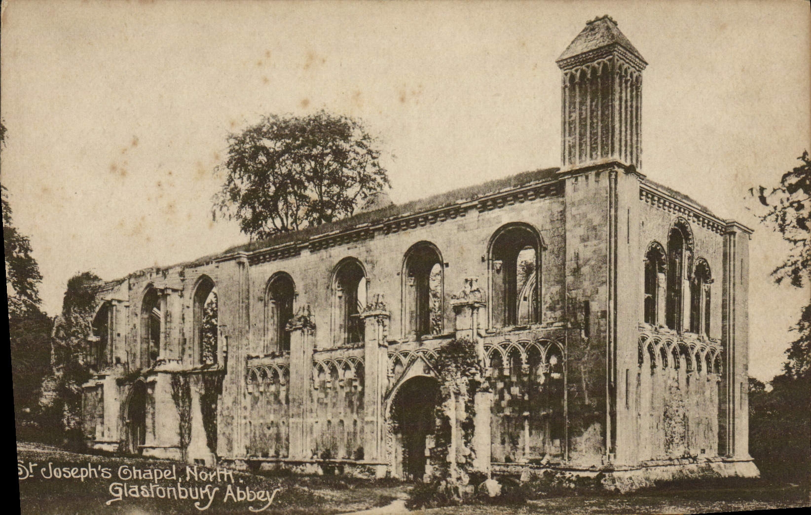 CPA Glastonbury abbey St Joseph's chapel North 