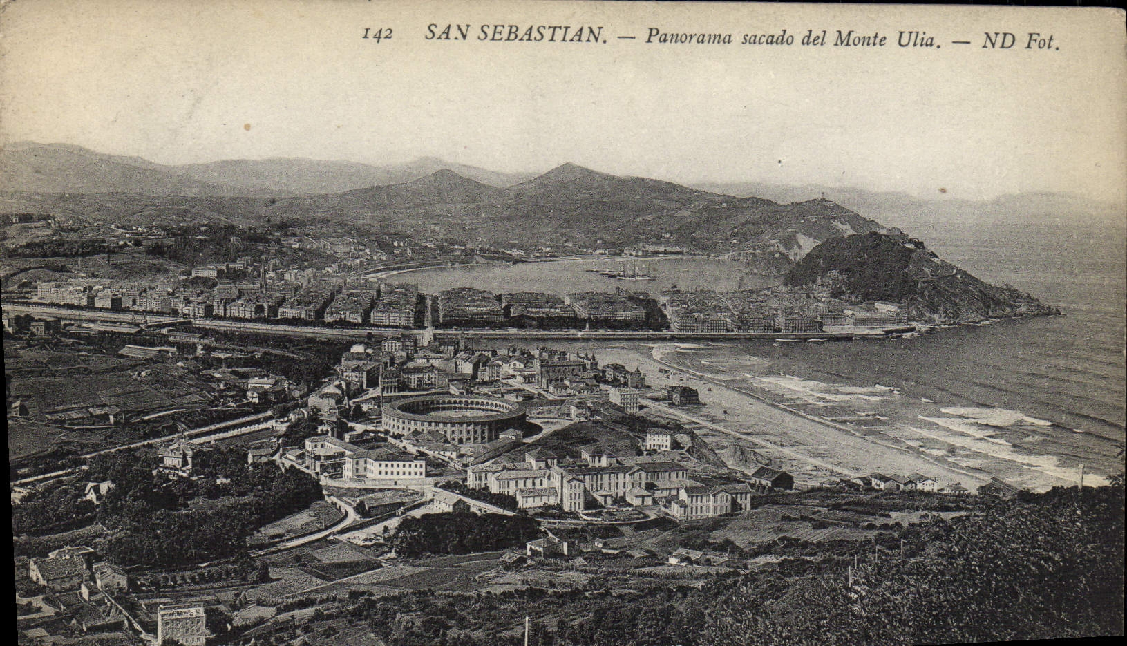 San Sebastián — Panorama sacado del Monte Uliá — ND Fot.