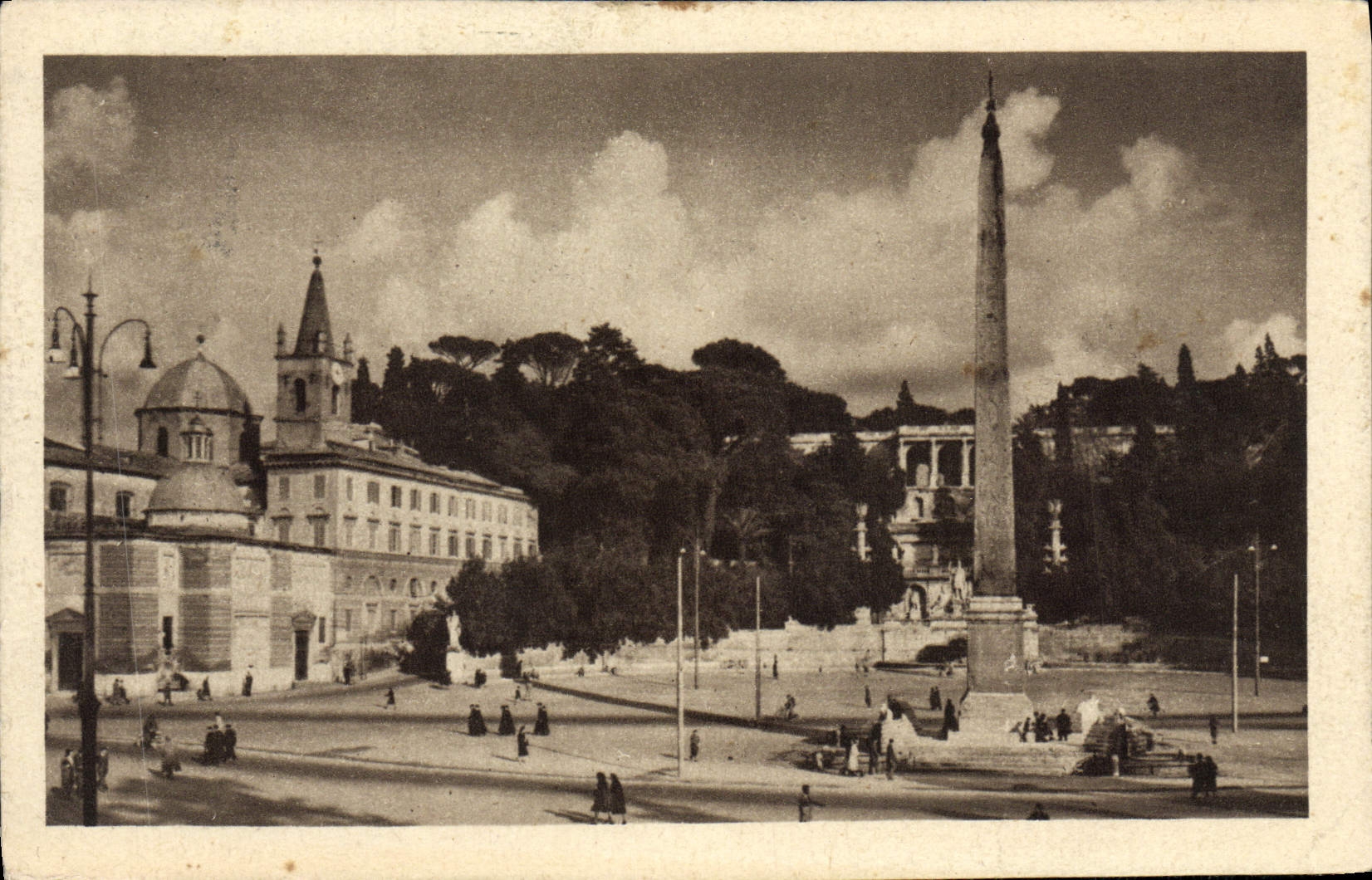 CPA Roma Plazza del Popolo Vista dal pincio 