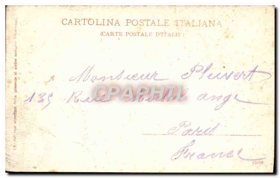 CPA Milano Foro Bonaparte col Monumento a Garibaldi  — Rückseite