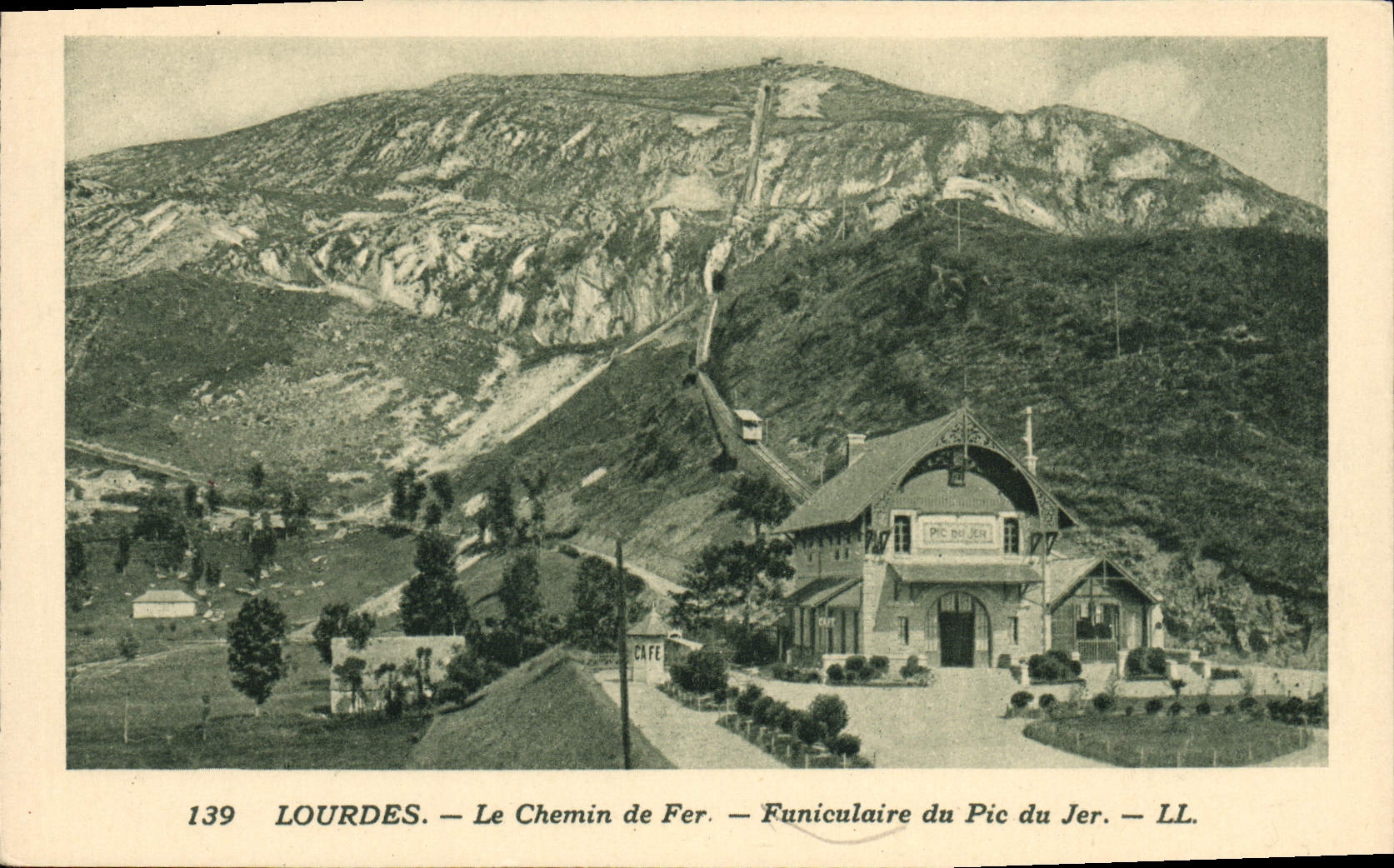 CPA Lourdes Le Chemin de Fer Funiculaire du Pic du Jer