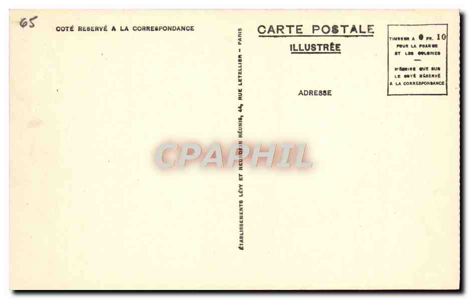 CPA Lourdes La Basilique et le Calvaire Breton — Verso