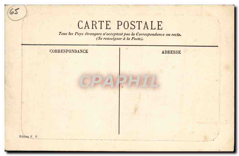 CPA Lourdes Chateau Fort  — Verso