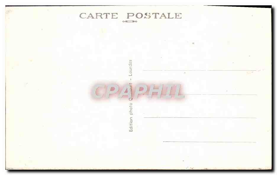 CPA Lourdes La Basilique et le Gave — Verso