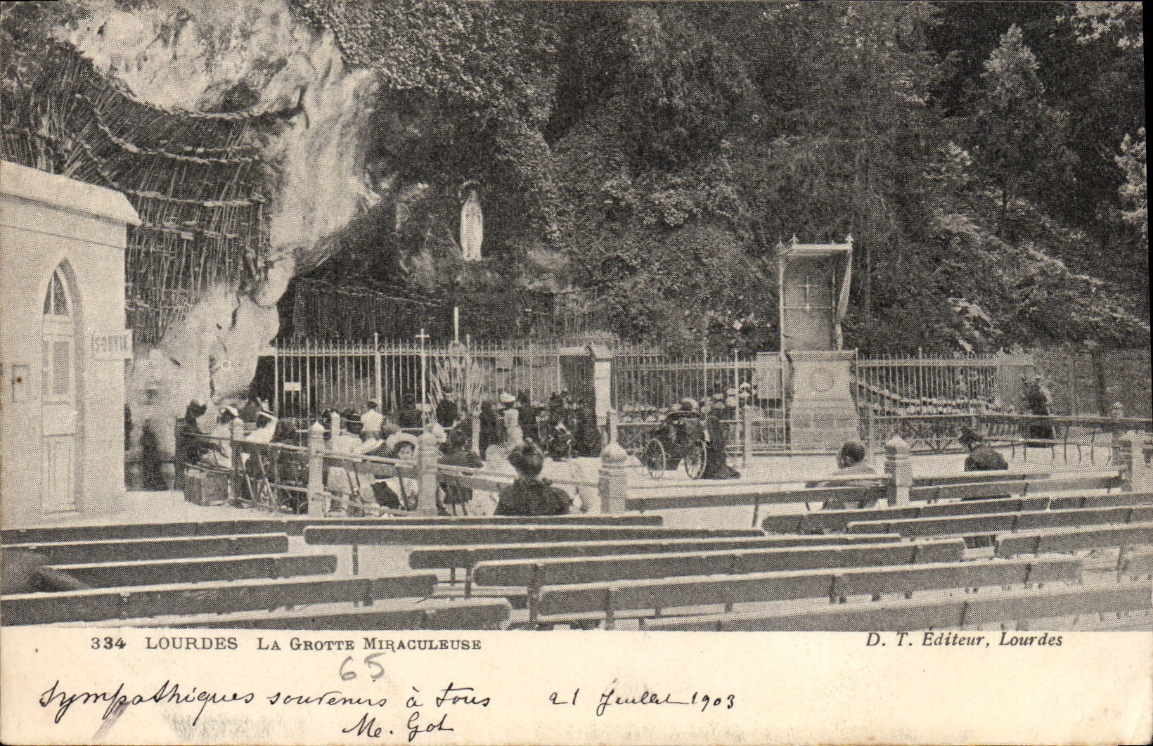 CPA Lourdes La Grotte Miraculeuse