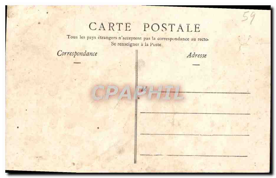 CPA Lille Entree du Palais Rameau — Back
