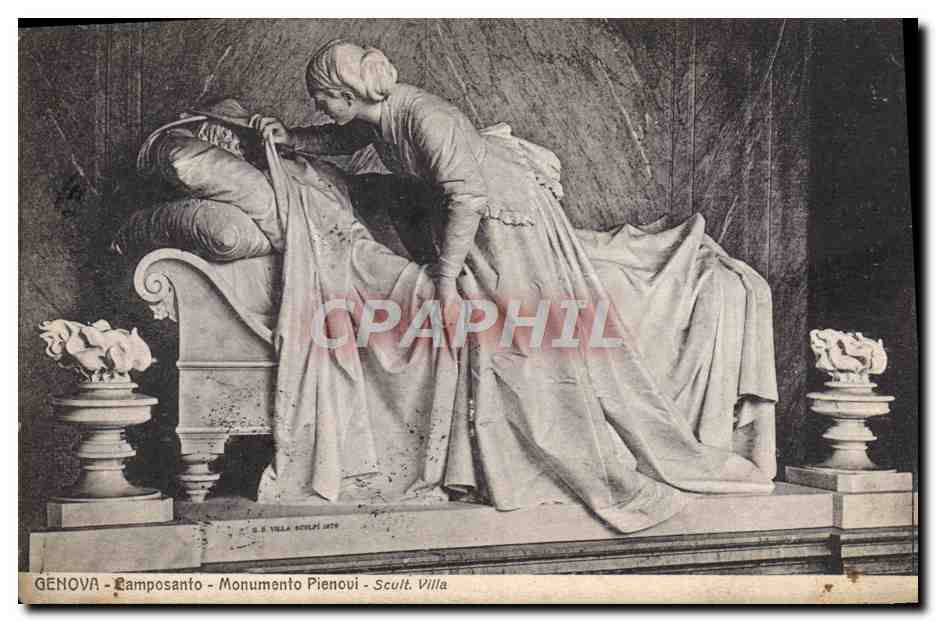 CPA Genova Lamposanto Monumento Pienovi