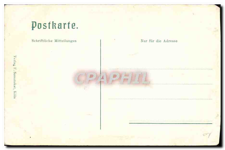 CPA St Peters Kirche Rubens Koln — Verso
