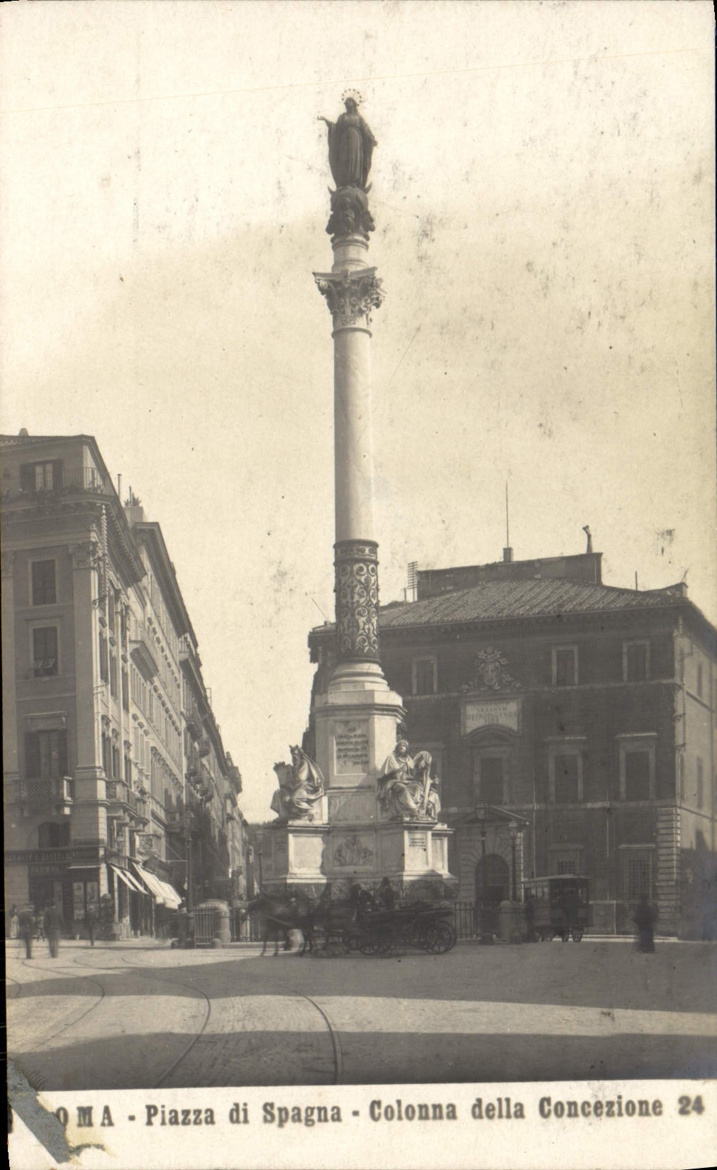 CPA Roma Piazza di Spagna Colonna Della Concezione