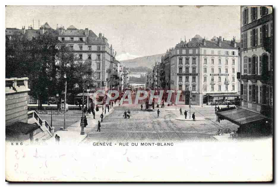 CPA Geneve Rue Du Mont Blanc