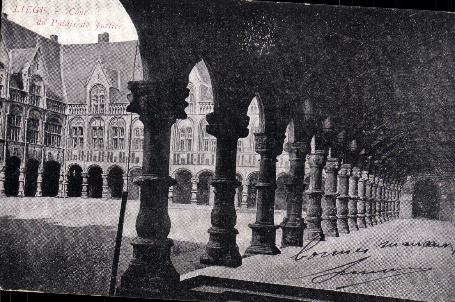 CPA Liege Cour Du Palais de Justice