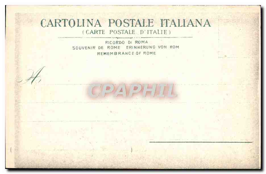 CPA Roma Interno Del Carcere Mamertino — Rückseite