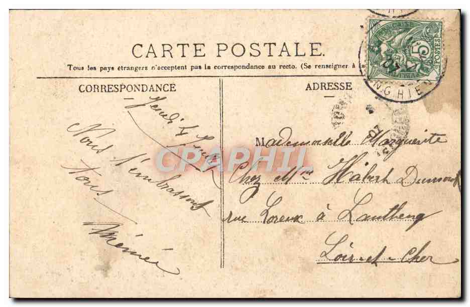 CPA De Paris Je Vous Envoie Ges Fleurs — Rückseite