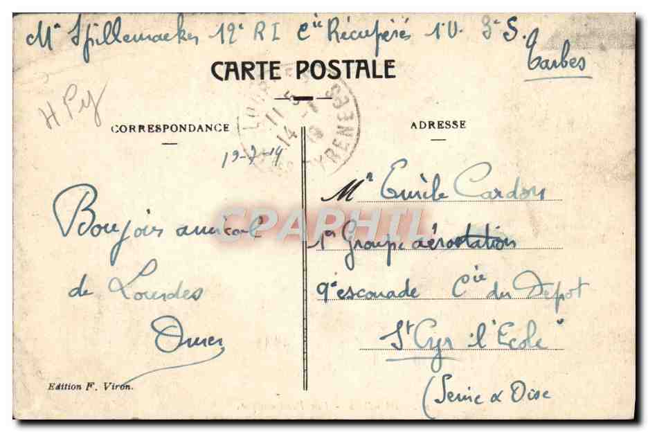 CPA Lourdes Vue Panoramique — Verso