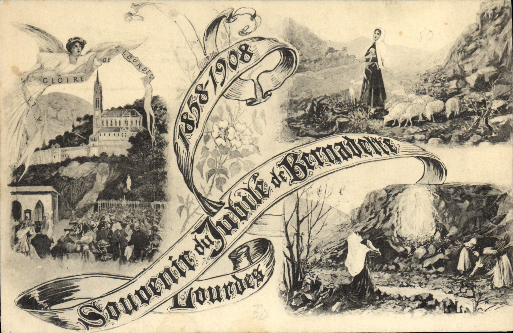 Souronne de Lourdes — 1858-1908 — 30e anniversaire — éditeur non visible