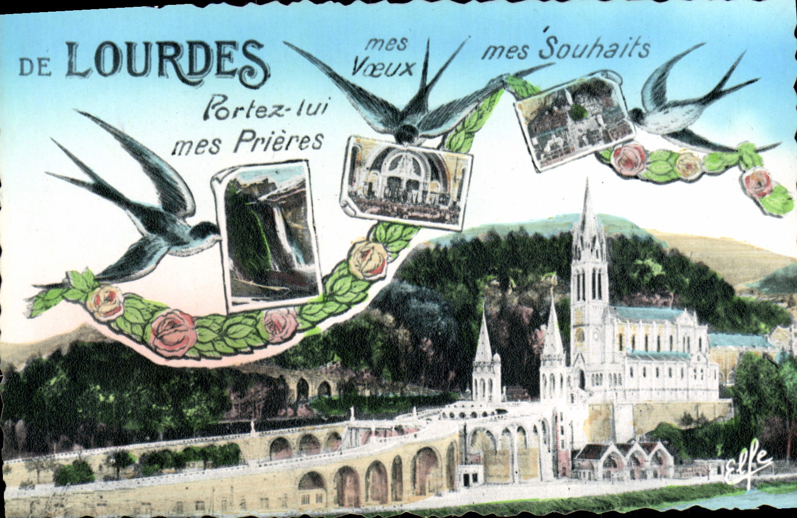 CPM Lourdes Portez Lui Mes Prieres