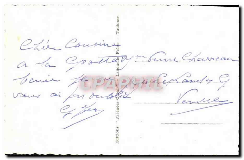 CPM Lourdes Portez Lui Mes Prieres — Verso