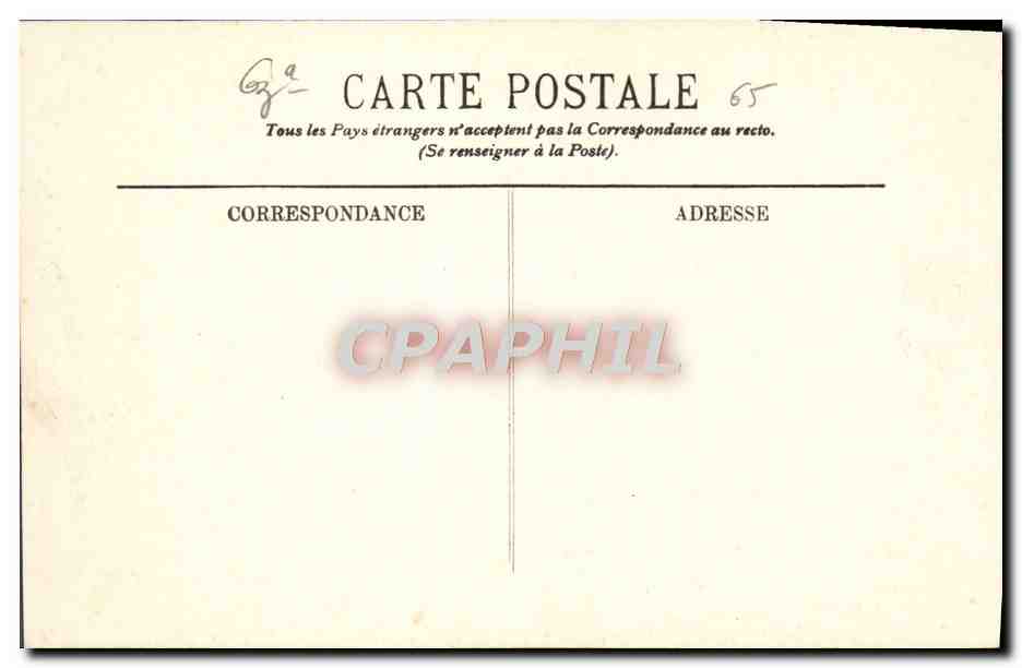 CPA Lourdes Le Calvaire 1ere station — Verso