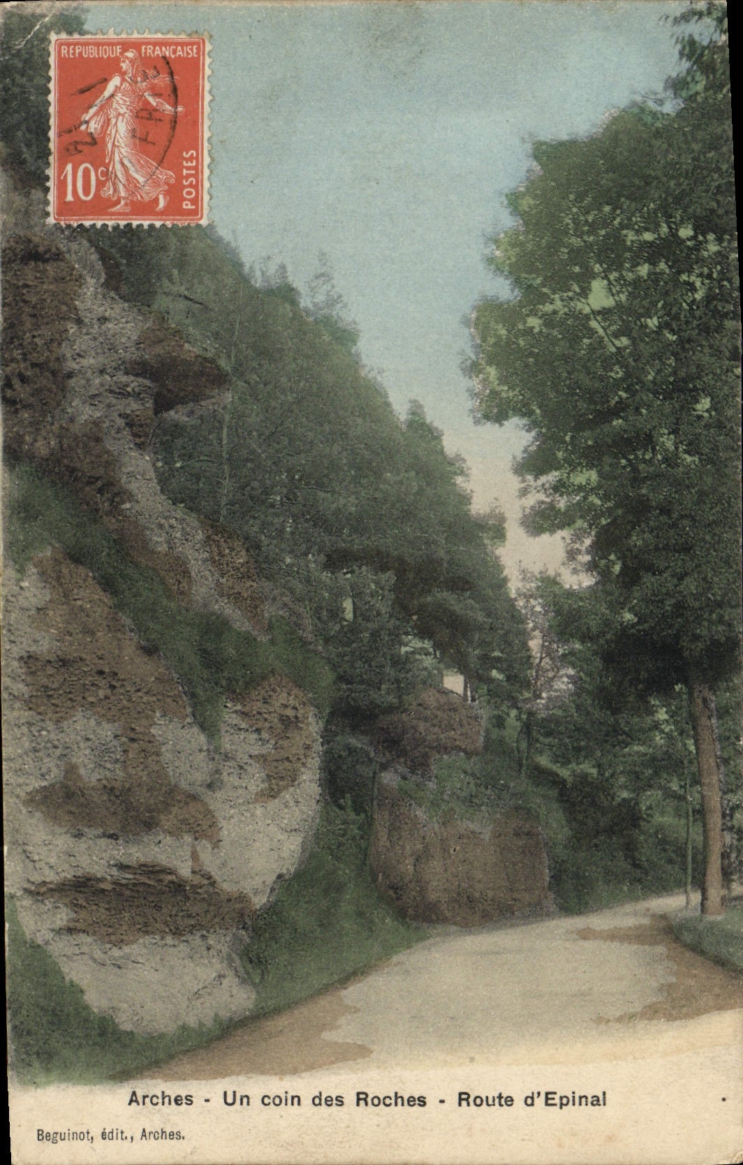 CPA Arches Un Coin Des Roches Route D'Epinal