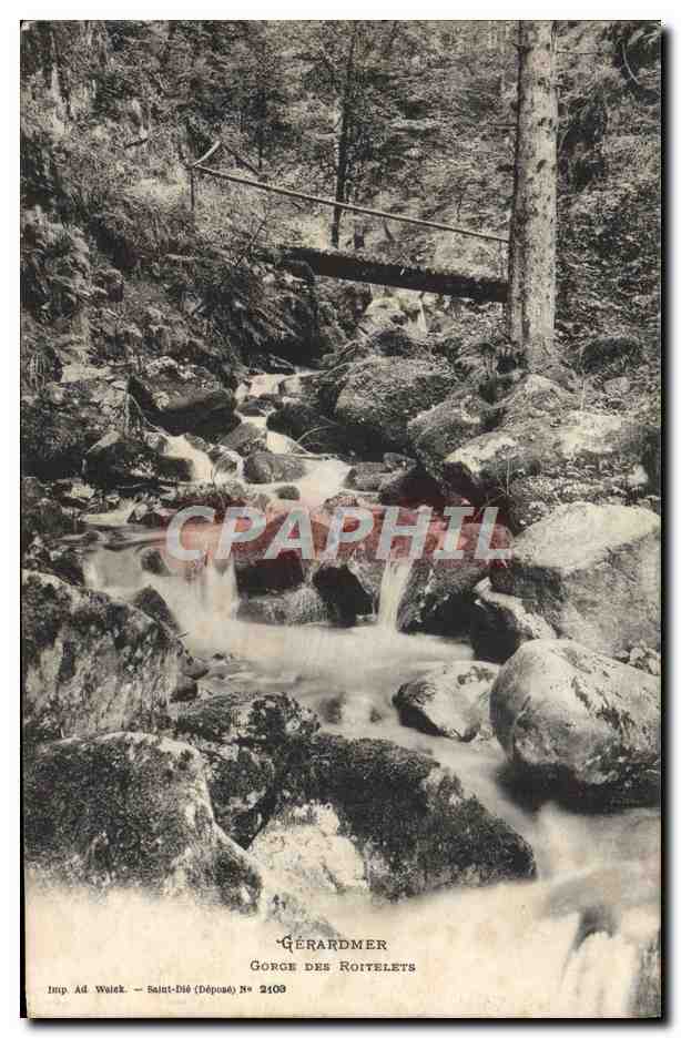CPA Gerardmer Gorge Des Roitelets