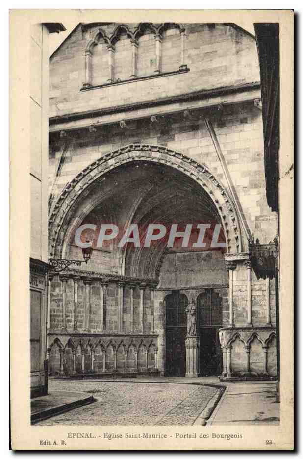 CPA Epinal Eglise Saint Maurice Portail Des Bourgeois
