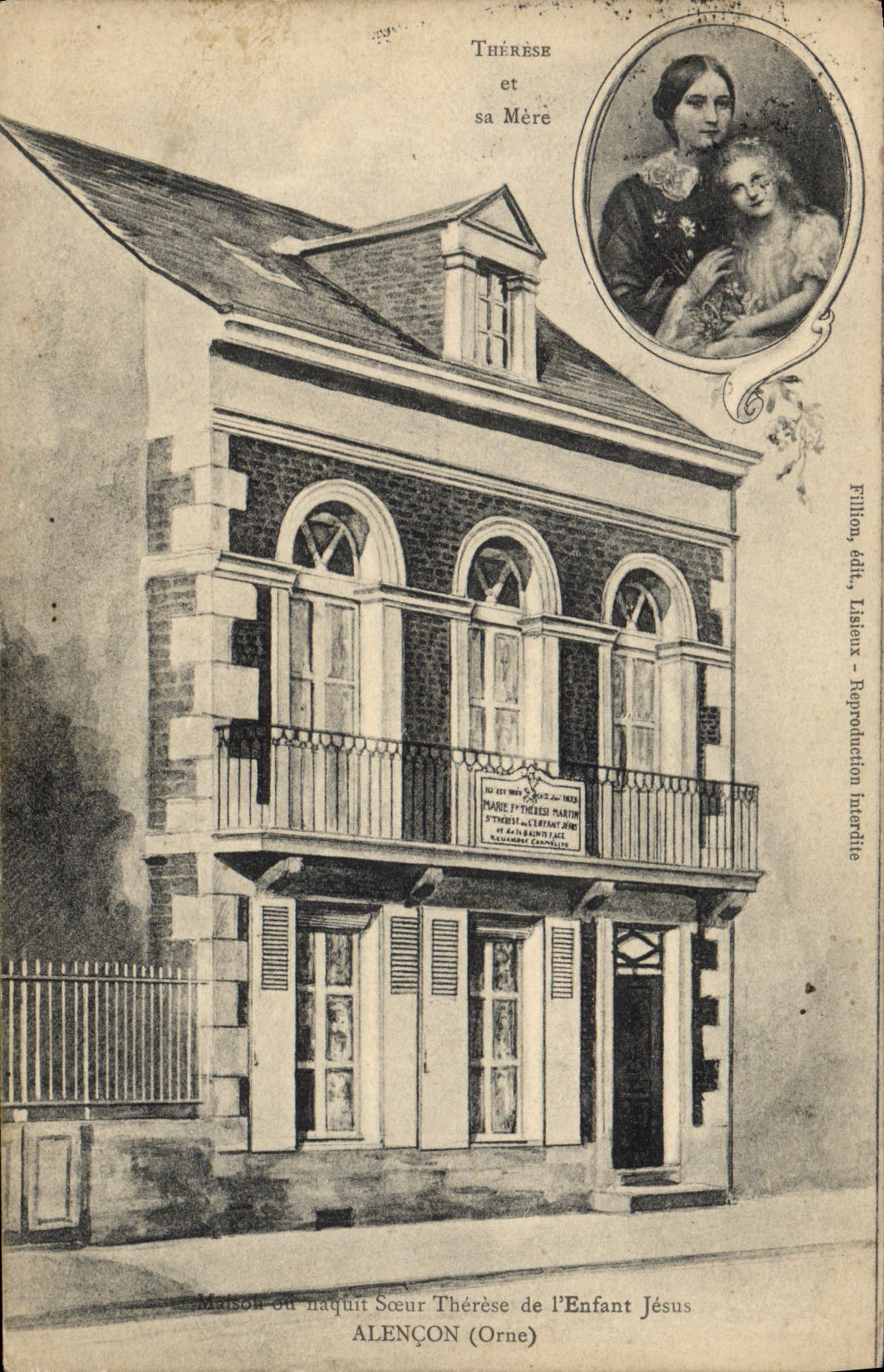 CPA Alencon Maison ou naquit Soeur Therese de l'Enfant Jesus 