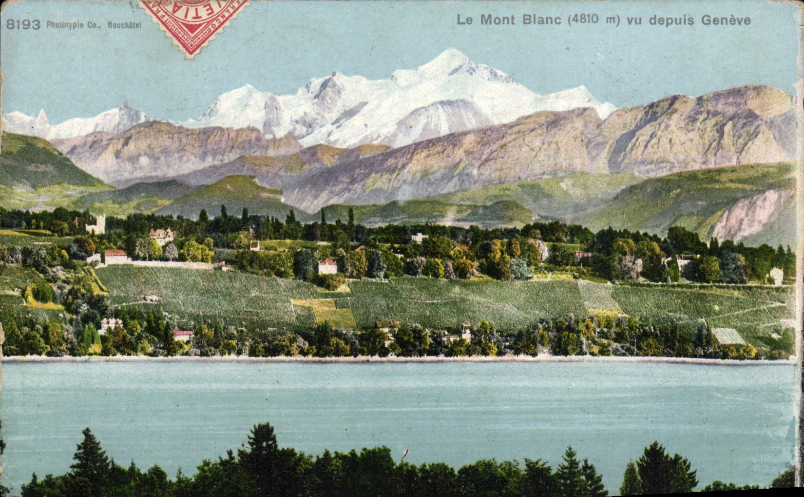CPA Le Mont Blanc Vue Depuis Geneve