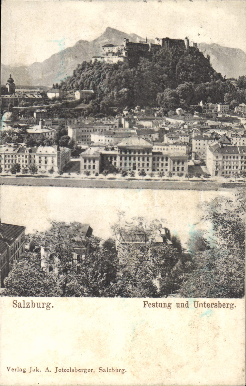 CPA Salzburg Festung Und Untersberg