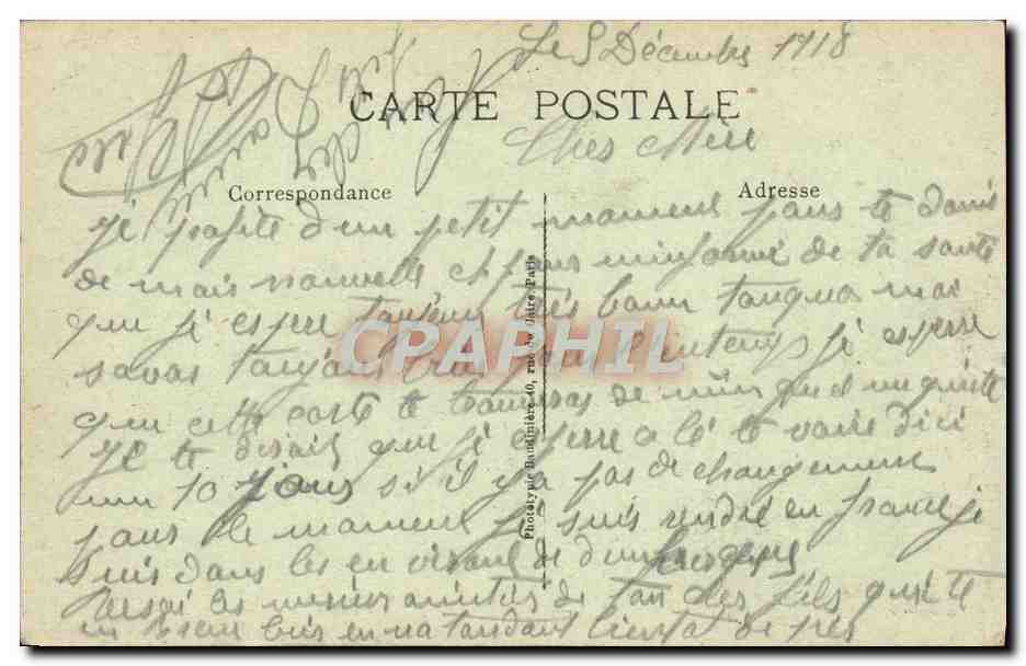CPA La Grande Guerre Ypres Entree de la rue du beurre Militaria — Rückseite