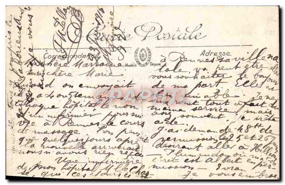 CPA Interieur de l'eglise de Pervyse apres le bombardement Militaria  — Rückseite